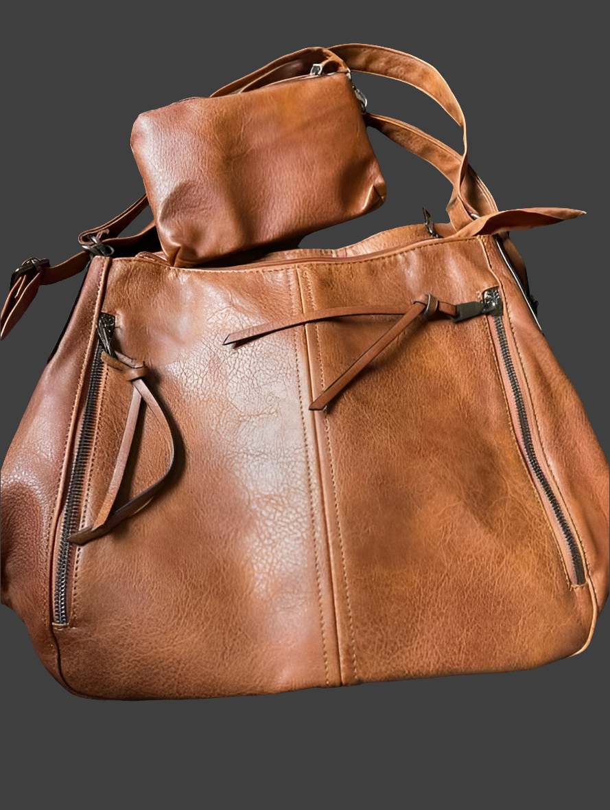Tote Bags For Women PU Leather Hobo Bags for Women Purse Stylish 2 in 1 Handbags with Shoulder Strap Ladies Office Bag